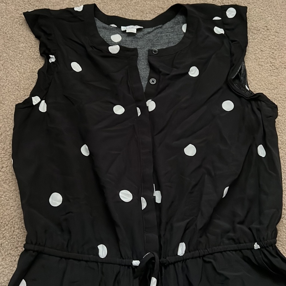 Loft Dotted Flutter Drawstring Jumpsuit - image 4